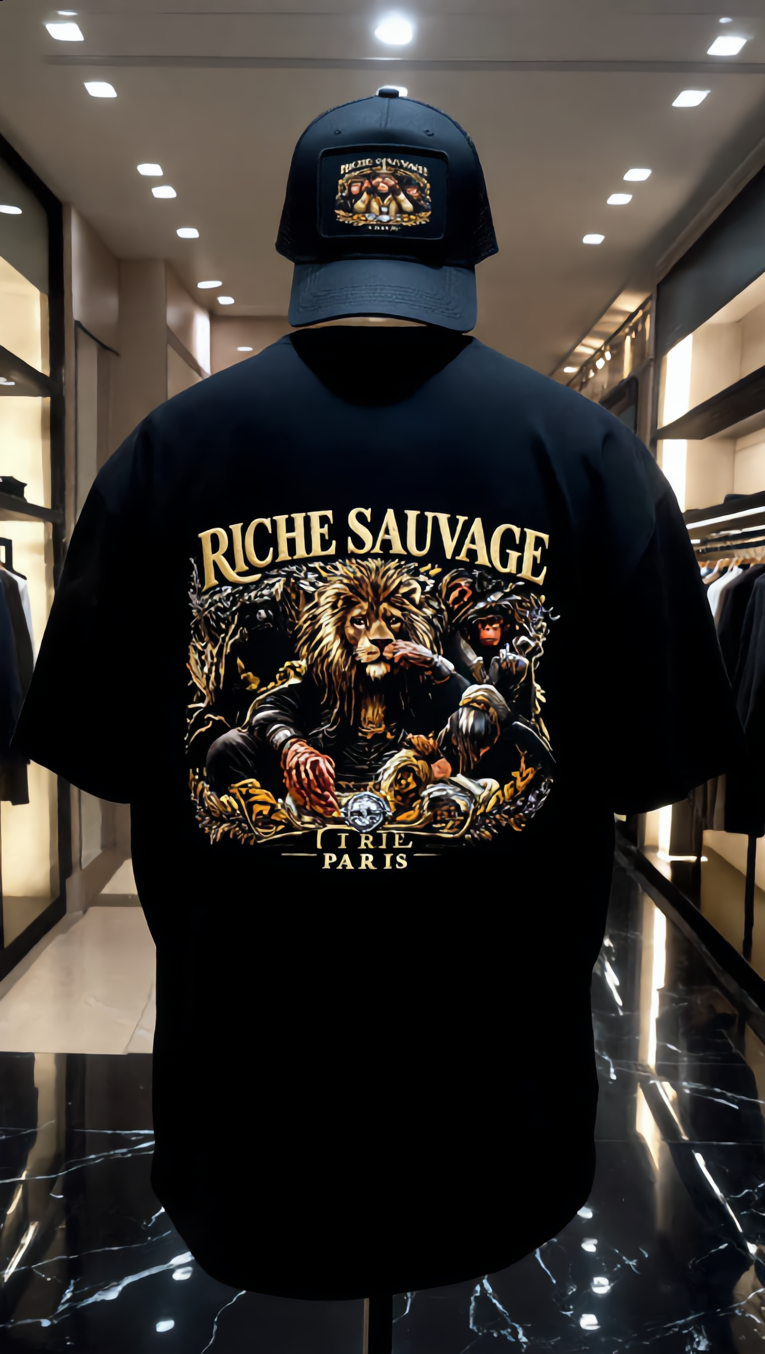 Riche Sauvage Paris – Instinct T-shirt – Noir