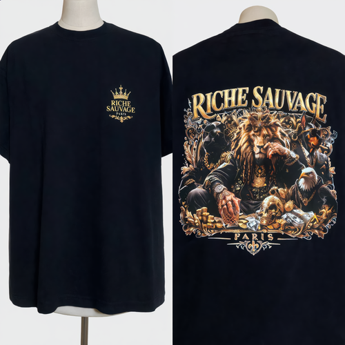 Riche Sauvage Paris – Instinct T-shirt – Noir